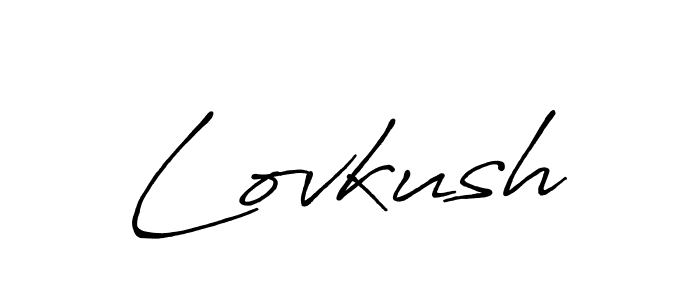 Create a beautiful signature design for name Lovkush. With this signature (Antro_Vectra_Bolder) fonts, you can make a handwritten signature for free. Lovkush signature style 7 images and pictures png