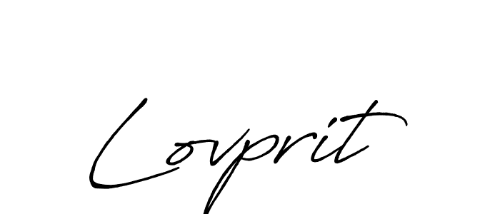 Design your own signature with our free online signature maker. With this signature software, you can create a handwritten (Antro_Vectra_Bolder) signature for name Lovprit. Lovprit signature style 7 images and pictures png