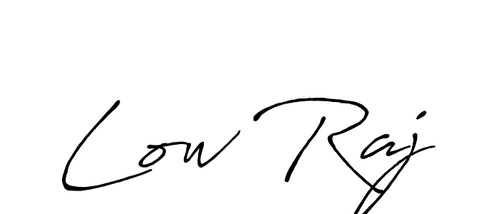 How to make Low Raj signature? Antro_Vectra_Bolder is a professional autograph style. Create handwritten signature for Low Raj name. Low Raj signature style 7 images and pictures png