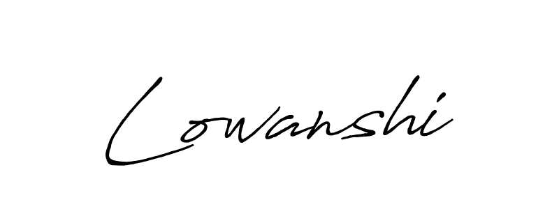 Use a signature maker to create a handwritten signature online. With this signature software, you can design (Antro_Vectra_Bolder) your own signature for name Lowanshi. Lowanshi signature style 7 images and pictures png