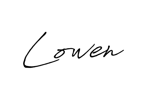 How to make Lowen signature? Antro_Vectra_Bolder is a professional autograph style. Create handwritten signature for Lowen name. Lowen signature style 7 images and pictures png