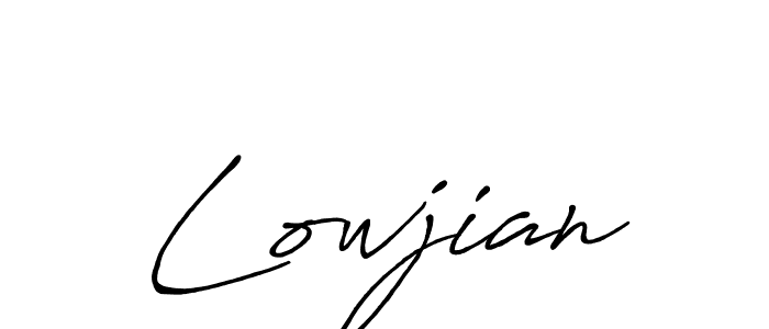 How to make Lowjian signature? Antro_Vectra_Bolder is a professional autograph style. Create handwritten signature for Lowjian name. Lowjian signature style 7 images and pictures png