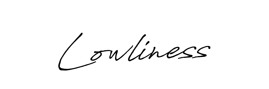 How to make Lowliness name signature. Use Antro_Vectra_Bolder style for creating short signs online. This is the latest handwritten sign. Lowliness signature style 7 images and pictures png