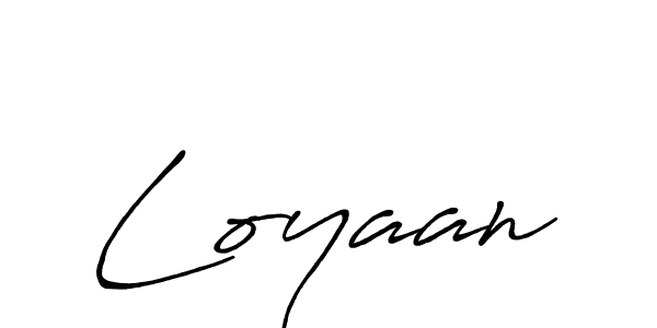 Design your own signature with our free online signature maker. With this signature software, you can create a handwritten (Antro_Vectra_Bolder) signature for name Loyaan. Loyaan signature style 7 images and pictures png