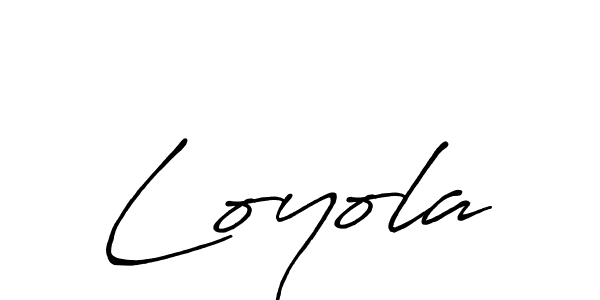 Create a beautiful signature design for name Loyola. With this signature (Antro_Vectra_Bolder) fonts, you can make a handwritten signature for free. Loyola signature style 7 images and pictures png