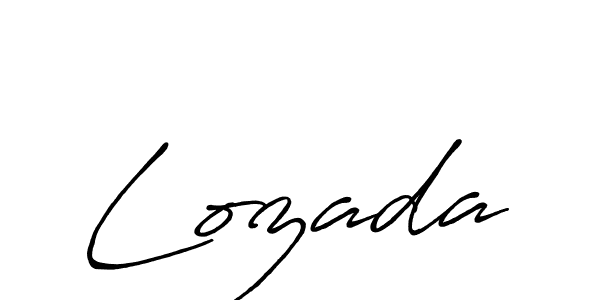 Create a beautiful signature design for name Lozada. With this signature (Antro_Vectra_Bolder) fonts, you can make a handwritten signature for free. Lozada signature style 7 images and pictures png