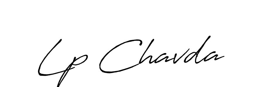 Create a beautiful signature design for name Lp Chavda. With this signature (Antro_Vectra_Bolder) fonts, you can make a handwritten signature for free. Lp Chavda signature style 7 images and pictures png