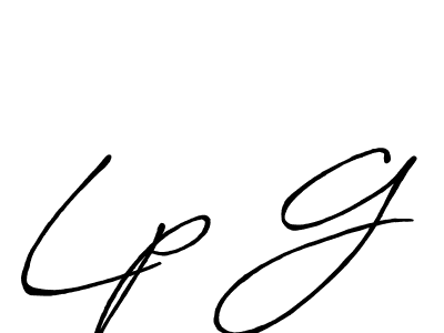 You should practise on your own different ways (Antro_Vectra_Bolder) to write your name (Lp G) in signature. don't let someone else do it for you. Lp G signature style 7 images and pictures png