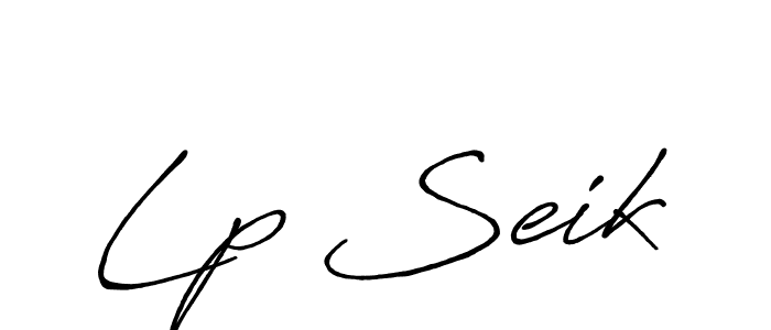 Similarly Antro_Vectra_Bolder is the best handwritten signature design. Signature creator online .You can use it as an online autograph creator for name Lp Seik. Lp Seik signature style 7 images and pictures png