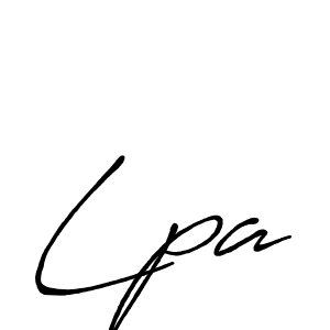 Make a beautiful signature design for name Lpa. With this signature (Antro_Vectra_Bolder) style, you can create a handwritten signature for free. Lpa signature style 7 images and pictures png