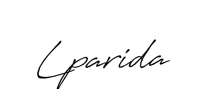 How to make Lparida name signature. Use Antro_Vectra_Bolder style for creating short signs online. This is the latest handwritten sign. Lparida signature style 7 images and pictures png