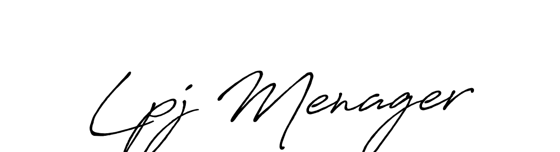 Create a beautiful signature design for name Lpj Menager. With this signature (Antro_Vectra_Bolder) fonts, you can make a handwritten signature for free. Lpj Menager signature style 7 images and pictures png