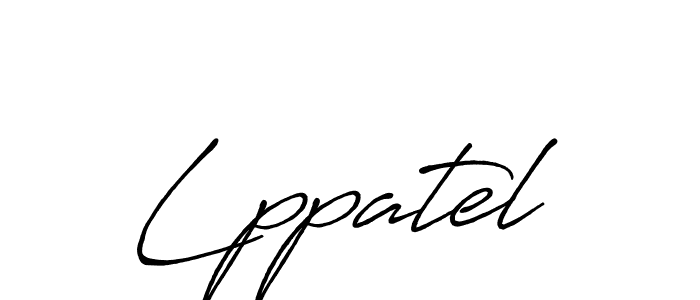 How to make Lppatel signature? Antro_Vectra_Bolder is a professional autograph style. Create handwritten signature for Lppatel name. Lppatel signature style 7 images and pictures png