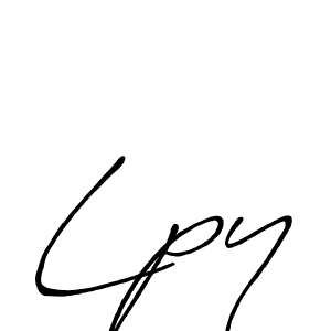 Lpy stylish signature style. Best Handwritten Sign (Antro_Vectra_Bolder) for my name. Handwritten Signature Collection Ideas for my name Lpy. Lpy signature style 7 images and pictures png