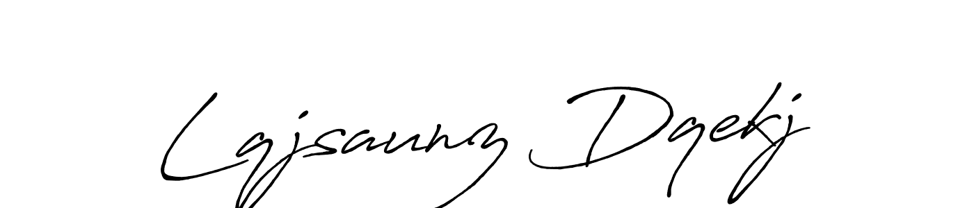 Make a beautiful signature design for name Lqjsaunz Dqekj. With this signature (Antro_Vectra_Bolder) style, you can create a handwritten signature for free. Lqjsaunz Dqekj signature style 7 images and pictures png