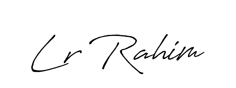 You should practise on your own different ways (Antro_Vectra_Bolder) to write your name (Lr Rahim) in signature. don't let someone else do it for you. Lr Rahim signature style 7 images and pictures png