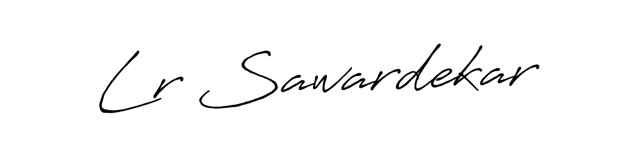 How to make Lr Sawardekar name signature. Use Antro_Vectra_Bolder style for creating short signs online. This is the latest handwritten sign. Lr Sawardekar signature style 7 images and pictures png