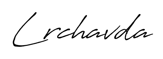 Use a signature maker to create a handwritten signature online. With this signature software, you can design (Antro_Vectra_Bolder) your own signature for name Lrchavda. Lrchavda signature style 7 images and pictures png