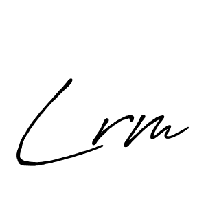 Use a signature maker to create a handwritten signature online. With this signature software, you can design (Antro_Vectra_Bolder) your own signature for name Lrm. Lrm signature style 7 images and pictures png