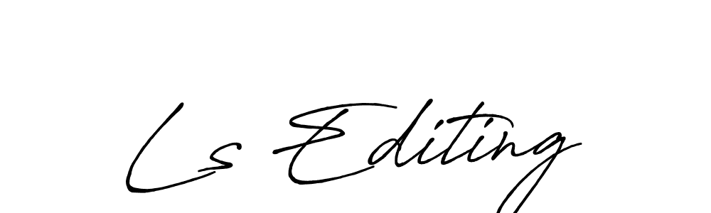 Make a beautiful signature design for name Ls Editing. With this signature (Antro_Vectra_Bolder) style, you can create a handwritten signature for free. Ls Editing signature style 7 images and pictures png