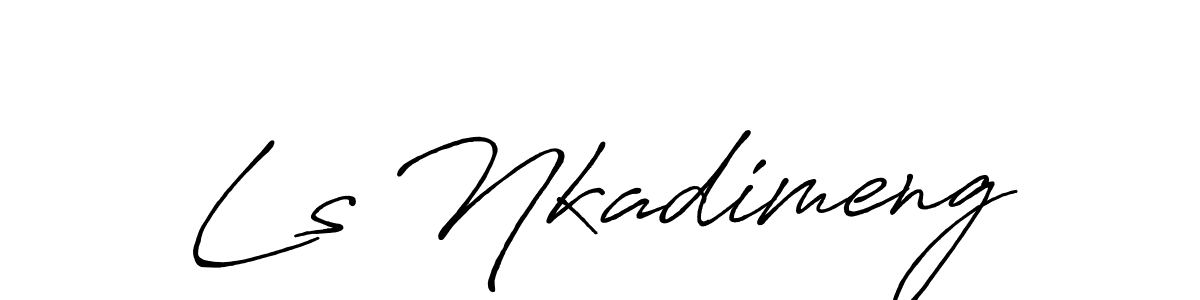 Similarly Antro_Vectra_Bolder is the best handwritten signature design. Signature creator online .You can use it as an online autograph creator for name Ls Nkadimeng. Ls Nkadimeng signature style 7 images and pictures png