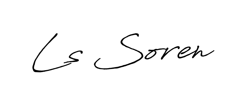 Use a signature maker to create a handwritten signature online. With this signature software, you can design (Antro_Vectra_Bolder) your own signature for name Ls Soren. Ls Soren signature style 7 images and pictures png