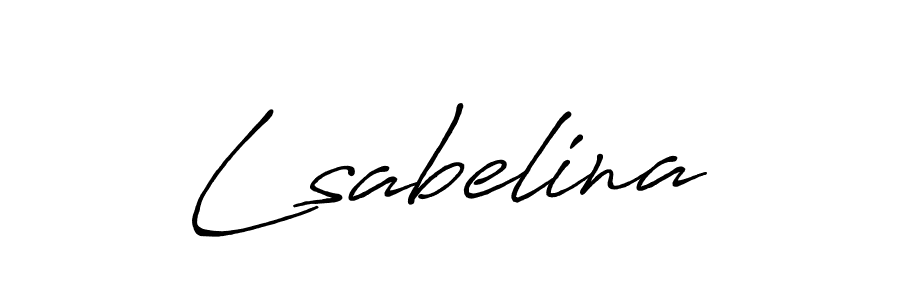 The best way (Antro_Vectra_Bolder) to make a short signature is to pick only two or three words in your name. The name Lsabelina include a total of six letters. For converting this name. Lsabelina signature style 7 images and pictures png