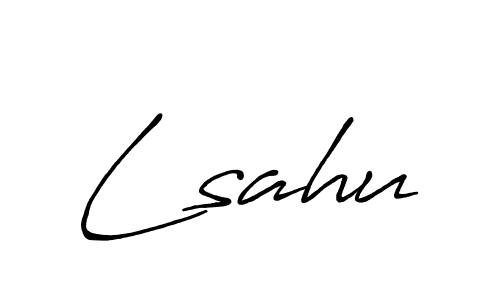 Use a signature maker to create a handwritten signature online. With this signature software, you can design (Antro_Vectra_Bolder) your own signature for name Lsahu. Lsahu signature style 7 images and pictures png