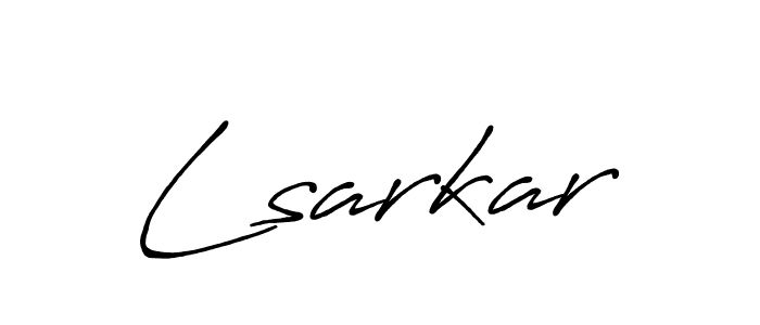 Also You can easily find your signature by using the search form. We will create Lsarkar name handwritten signature images for you free of cost using Antro_Vectra_Bolder sign style. Lsarkar signature style 7 images and pictures png