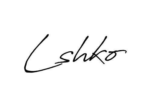 The best way (Antro_Vectra_Bolder) to make a short signature is to pick only two or three words in your name. The name Lshko include a total of six letters. For converting this name. Lshko signature style 7 images and pictures png