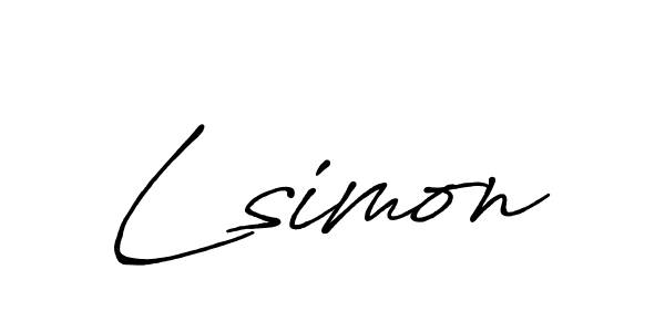How to make Lsimon signature? Antro_Vectra_Bolder is a professional autograph style. Create handwritten signature for Lsimon name. Lsimon signature style 7 images and pictures png