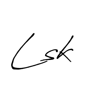 It looks lik you need a new signature style for name Lsk. Design unique handwritten (Antro_Vectra_Bolder) signature with our free signature maker in just a few clicks. Lsk signature style 7 images and pictures png