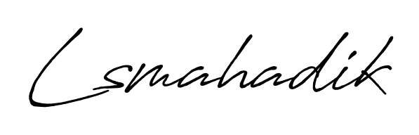Discover how Lsmahadik looks in an executive cursive font (Antro_Vectra_Bolder). Perfect for legal documents, invoices, and certificates. Lsmahadik signature style 7 images and pictures png