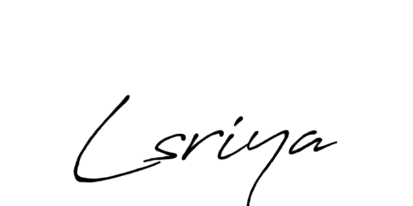 Use a signature maker to create a handwritten signature online. With this signature software, you can design (Antro_Vectra_Bolder) your own signature for name Lsriya. Lsriya signature style 7 images and pictures png