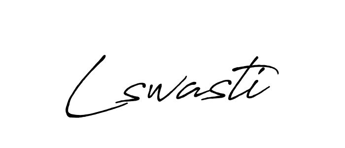How to make Lswasti signature? Antro_Vectra_Bolder is a professional autograph style. Create handwritten signature for Lswasti name. Lswasti signature style 7 images and pictures png