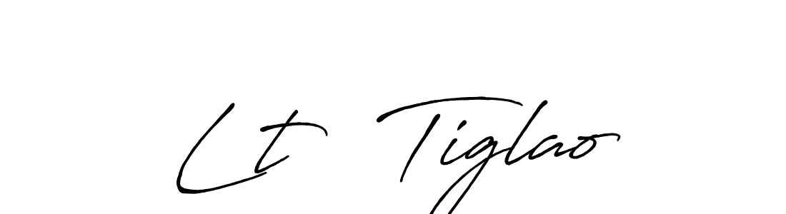 Design your own signature with our free online signature maker. With this signature software, you can create a handwritten (Antro_Vectra_Bolder) signature for name Lt   Tiglao. Lt   Tiglao signature style 7 images and pictures png