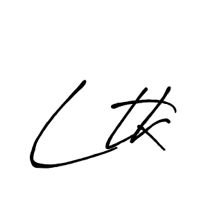 You should practise on your own different ways (Antro_Vectra_Bolder) to write your name (Ltk) in signature. don't let someone else do it for you. Ltk signature style 7 images and pictures png