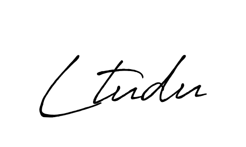 if you are searching for the best signature style for your name Ltudu. so please give up your signature search. here we have designed multiple signature styles  using Antro_Vectra_Bolder. Ltudu signature style 7 images and pictures png