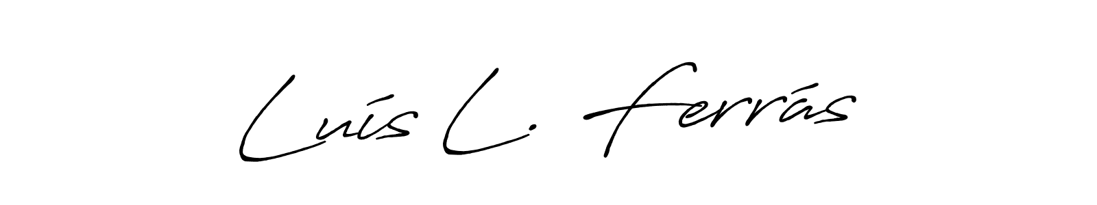 Create a beautiful signature design for name Luís L. Ferrás. With this signature (Antro_Vectra_Bolder) fonts, you can make a handwritten signature for free. Luís L. Ferrás signature style 7 images and pictures png