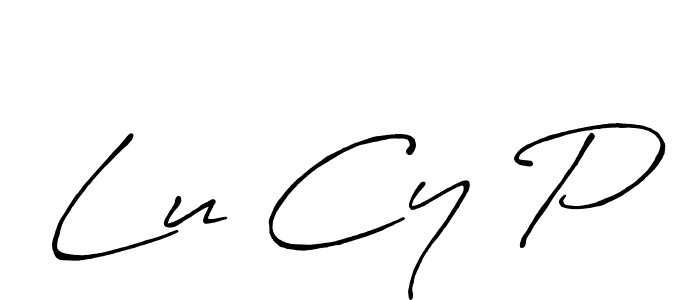 Also we have Lu Cy P name is the best signature style. Create professional handwritten signature collection using Antro_Vectra_Bolder autograph style. Lu Cy P signature style 7 images and pictures png