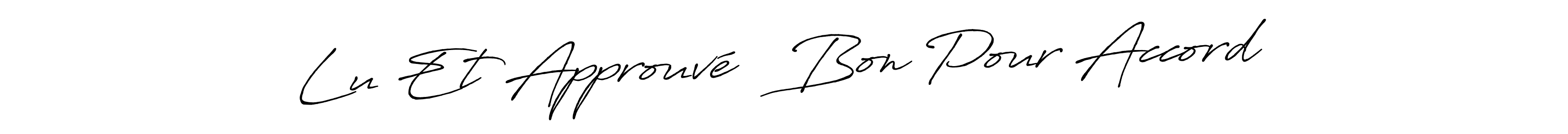 Make a beautiful signature design for name Lu Et Approuvé – Bon Pour Accord. With this signature (Antro_Vectra_Bolder) style, you can create a handwritten signature for free. Lu Et Approuvé – Bon Pour Accord signature style 7 images and pictures png