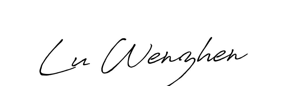 Lu Wenzhen stylish signature style. Best Handwritten Sign (Antro_Vectra_Bolder) for my name. Handwritten Signature Collection Ideas for my name Lu Wenzhen. Lu Wenzhen signature style 7 images and pictures png