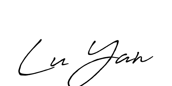 Design your own signature with our free online signature maker. With this signature software, you can create a handwritten (Antro_Vectra_Bolder) signature for name Lu Yan. Lu Yan signature style 7 images and pictures png