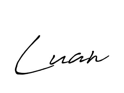 Make a beautiful signature design for name Luan. With this signature (Antro_Vectra_Bolder) style, you can create a handwritten signature for free. Luan signature style 7 images and pictures png
