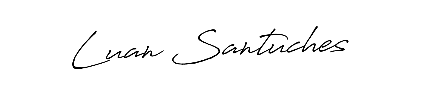 if you are searching for the best signature style for your name Luan Santuches. so please give up your signature search. here we have designed multiple signature styles  using Antro_Vectra_Bolder. Luan Santuches signature style 7 images and pictures png