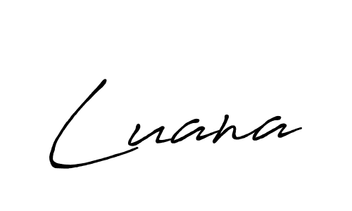 Make a beautiful signature design for name Luana. With this signature (Antro_Vectra_Bolder) style, you can create a handwritten signature for free. Luana signature style 7 images and pictures png