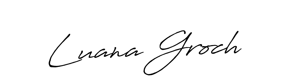 Design your own signature with our free online signature maker. With this signature software, you can create a handwritten (Antro_Vectra_Bolder) signature for name Luana Groch. Luana Groch signature style 7 images and pictures png