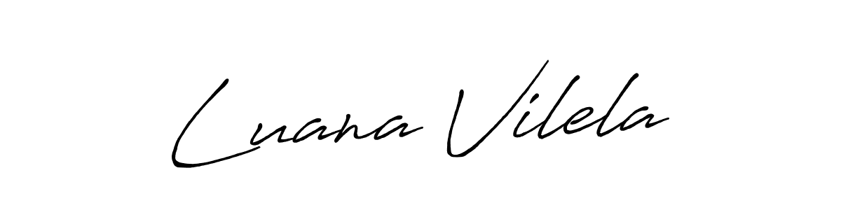 Design your own signature with our free online signature maker. With this signature software, you can create a handwritten (Antro_Vectra_Bolder) signature for name Luana Vilela. Luana Vilela signature style 7 images and pictures png