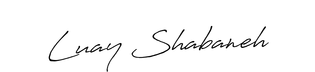 Also we have Luay Shabaneh name is the best signature style. Create professional handwritten signature collection using Antro_Vectra_Bolder autograph style. Luay Shabaneh signature style 7 images and pictures png