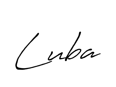 Also we have Luba name is the best signature style. Create professional handwritten signature collection using Antro_Vectra_Bolder autograph style. Luba signature style 7 images and pictures png